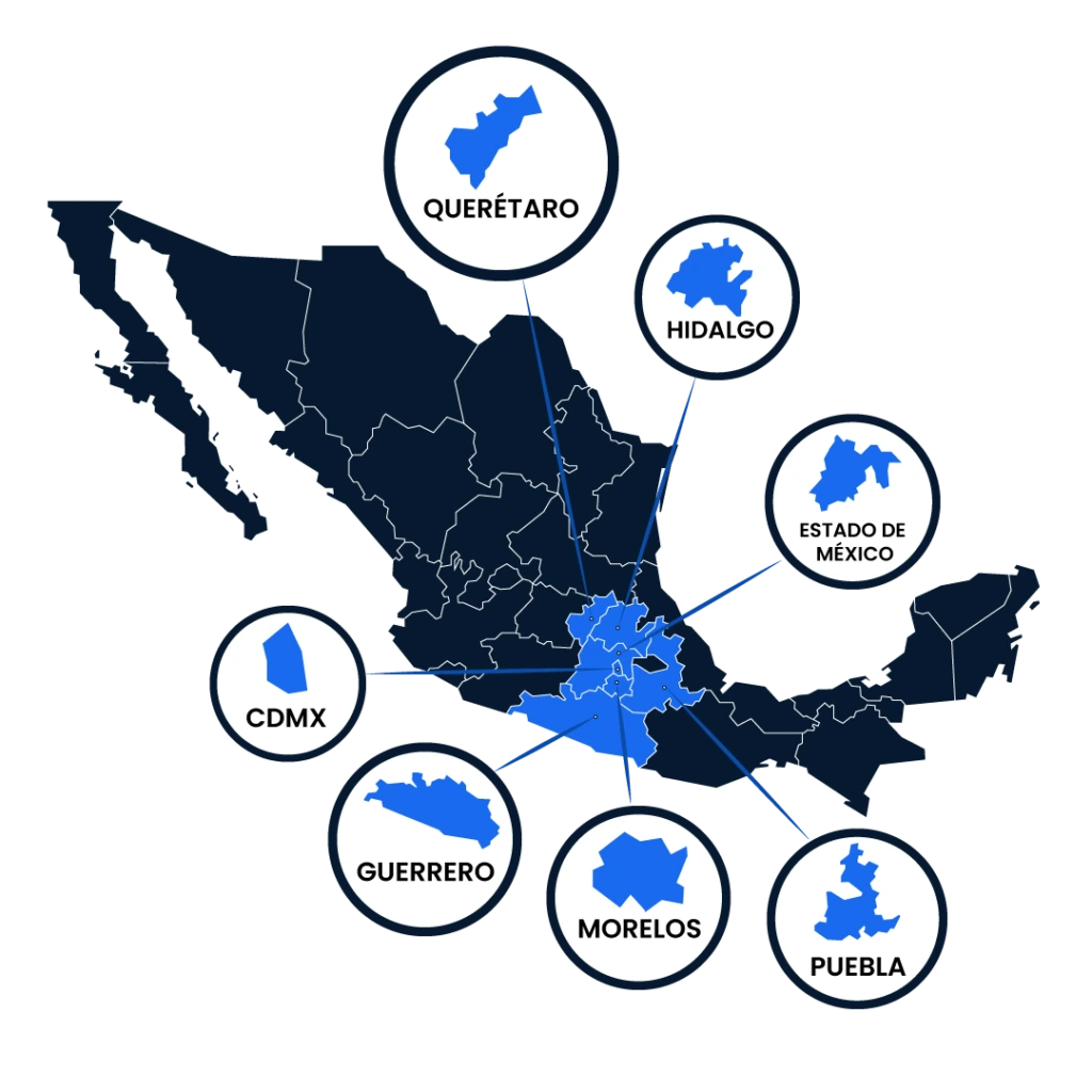 Mapa de alcance de servicios